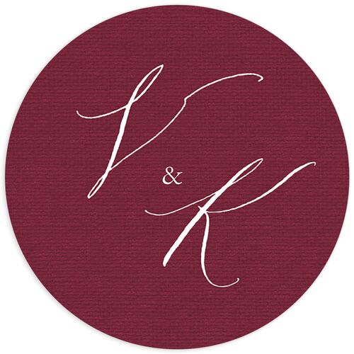 Painted Florals Wedding Stickers - Ruby