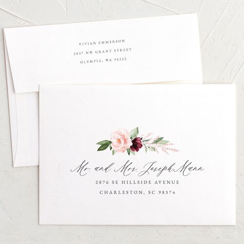Painted Florals Thank You Card Envelopes