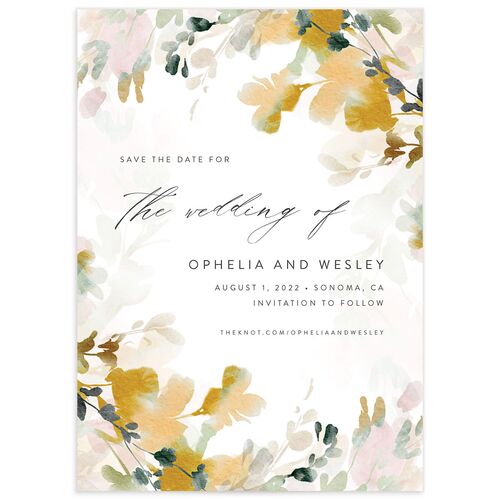 Graceful Floral Save the Date Cards
