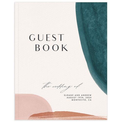 Contemporary Brushstroke Wedding Guest Book