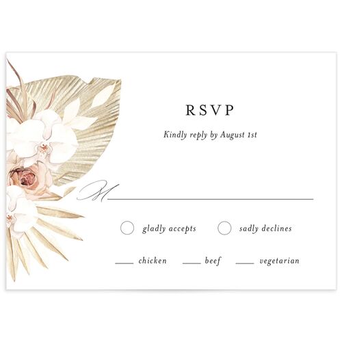 Bohemian Flowers Wedding Response Cards