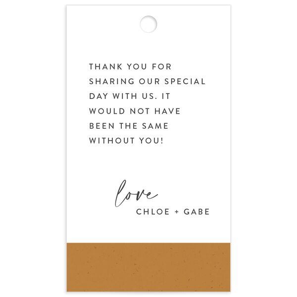 Contemporary Chic Favor Gift Tags back in Pure White
