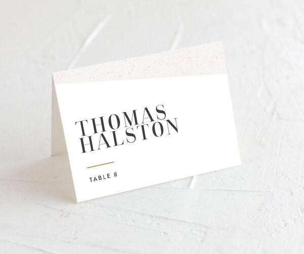 Contemporary Chic Place Cards front in Pure White