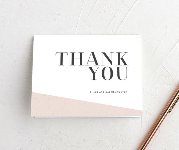 Contemporary Chic Thank You Cards front in White