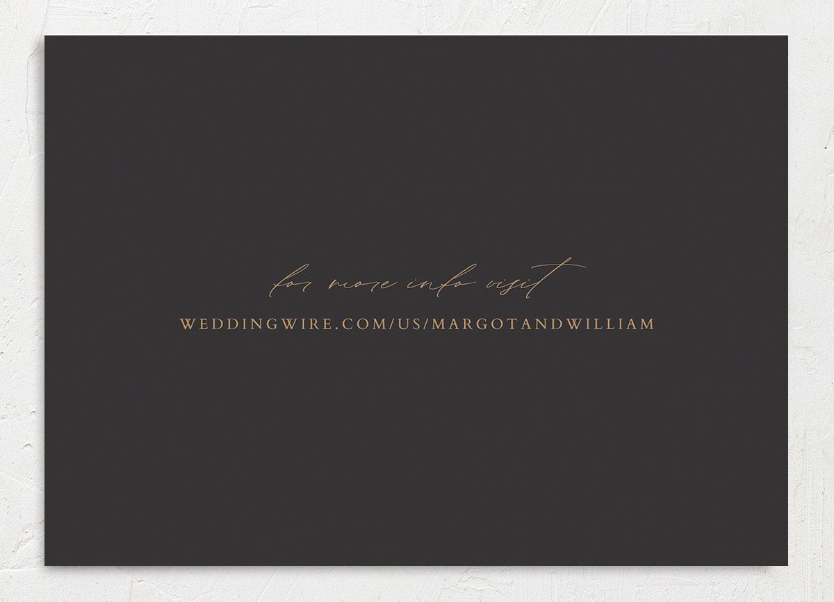 Metallic Glamour Save the Date Cards back in Midnight