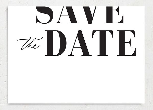 Contemporary Bold Save the Date Cards back in Pure White