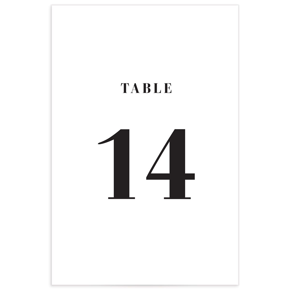 Contemporary Bold Table Numbers front in Pure White