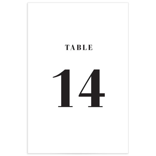 Contemporary Bold Table Numbers