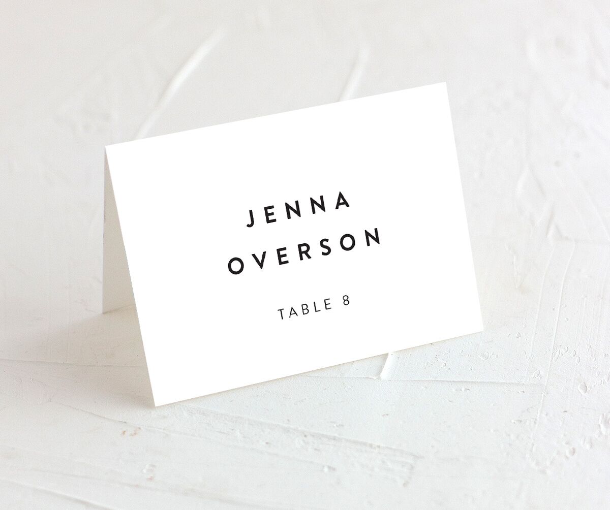 Effortless Elegance Place Cards front in Pure White