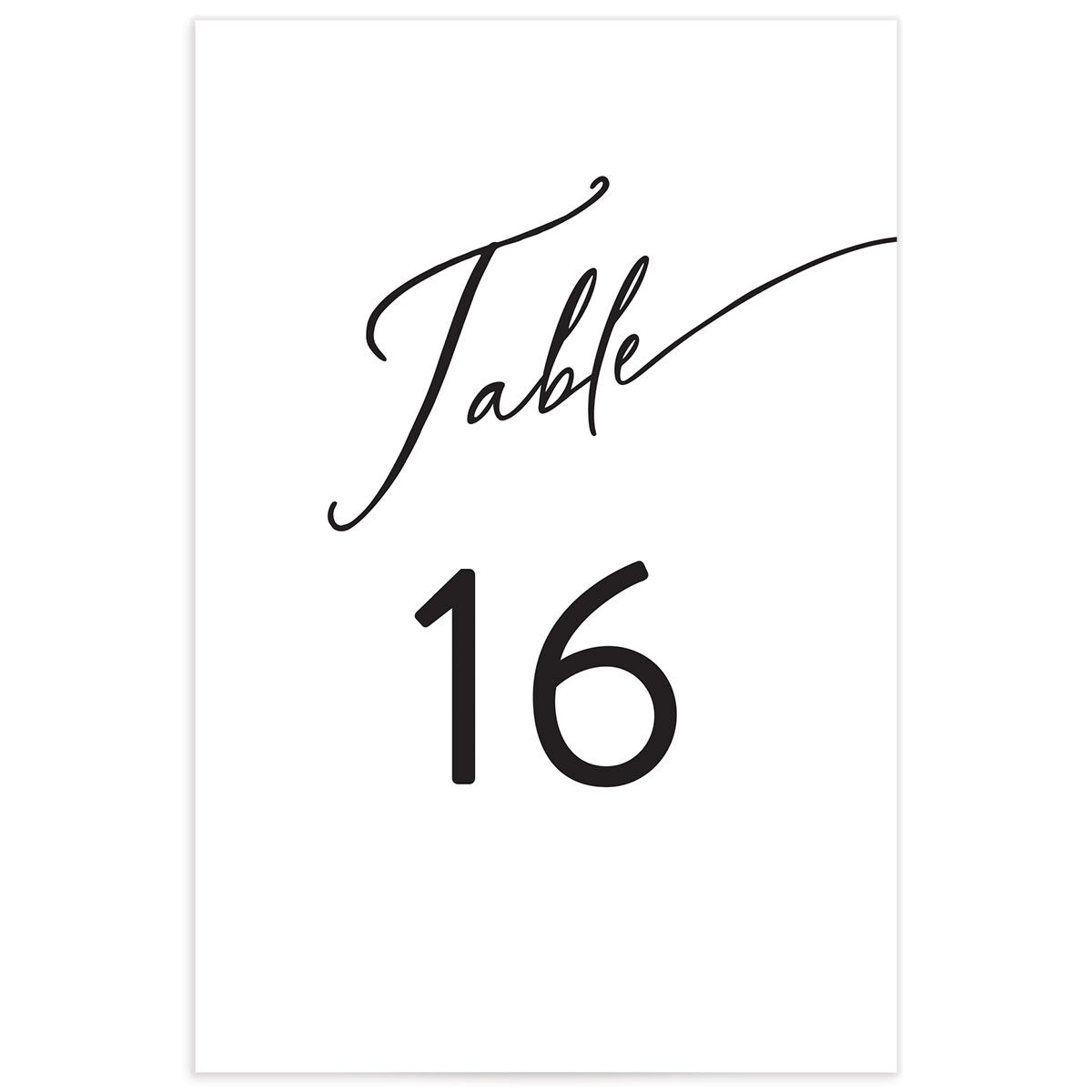 Effortless Elegance Table Numbers front in Pure White