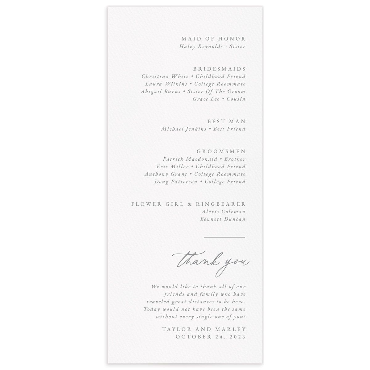 Mountain Canvas Wedding Programs back in French Blue