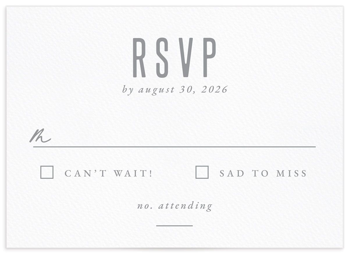 Mountain Canvas Wedding Response Cards front in French Blue