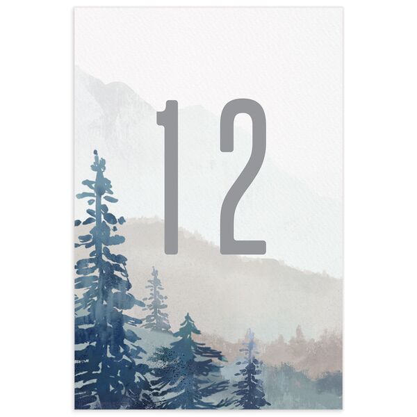 Mountain Canvas Table Numbers back in French Blue