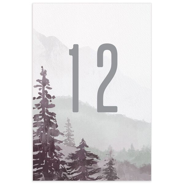 Mountain Canvas Table Numbers back in Jewel Purple
