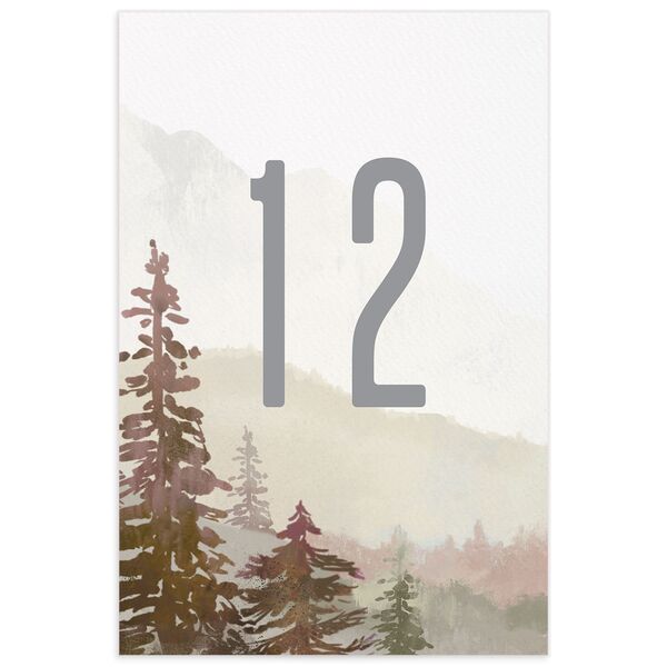 Mountain Canvas Table Numbers back in Ruby