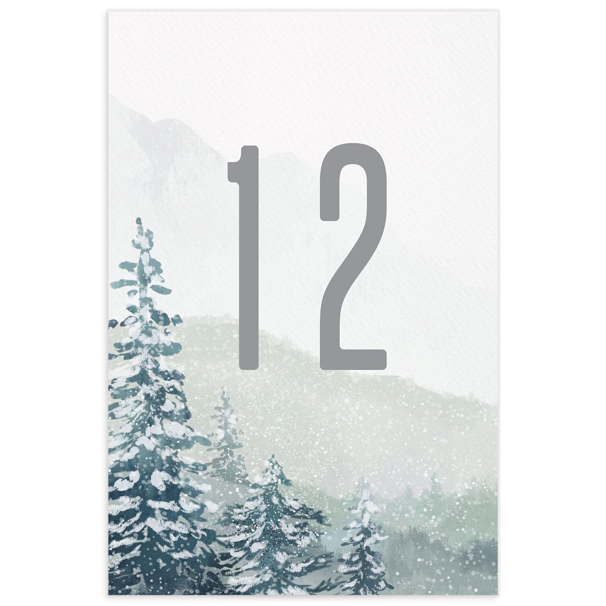 Mountain Canvas Table Numbers back in Turquoise
