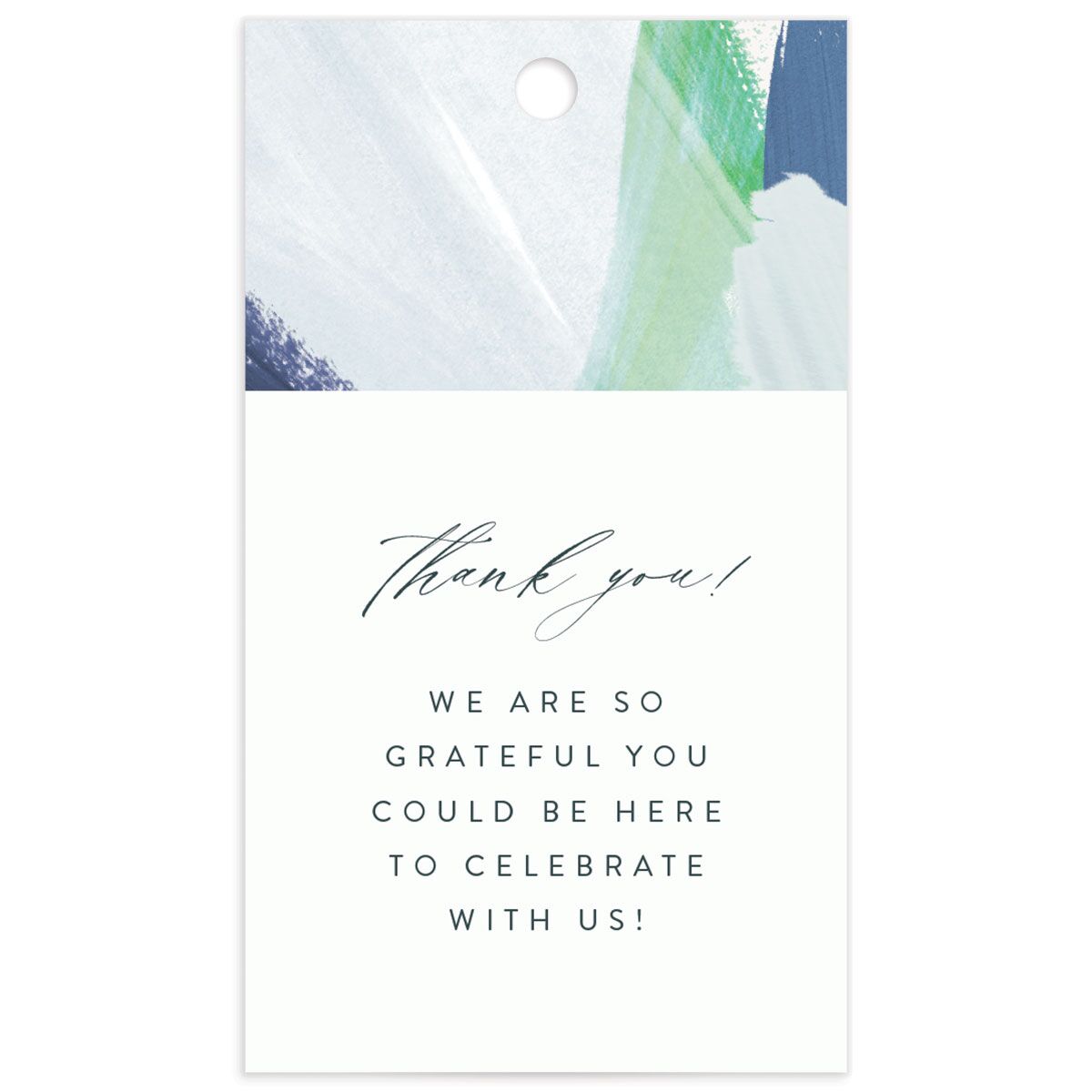 Floral Brushstroke Favor Gift Tags back in French Blue