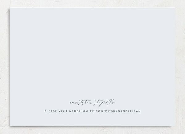Floral Brushstroke Save the Date Cards back in Blue