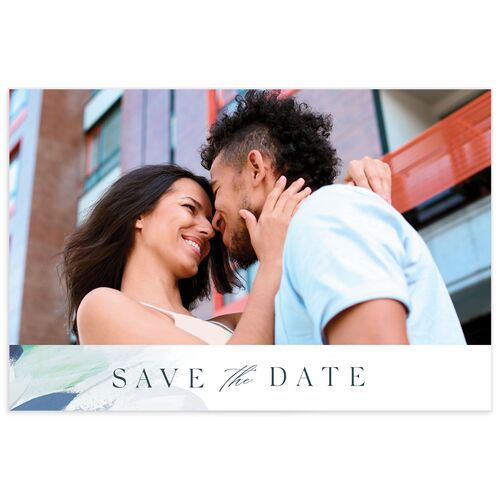 Floral Brushstroke Save the Date Postcards