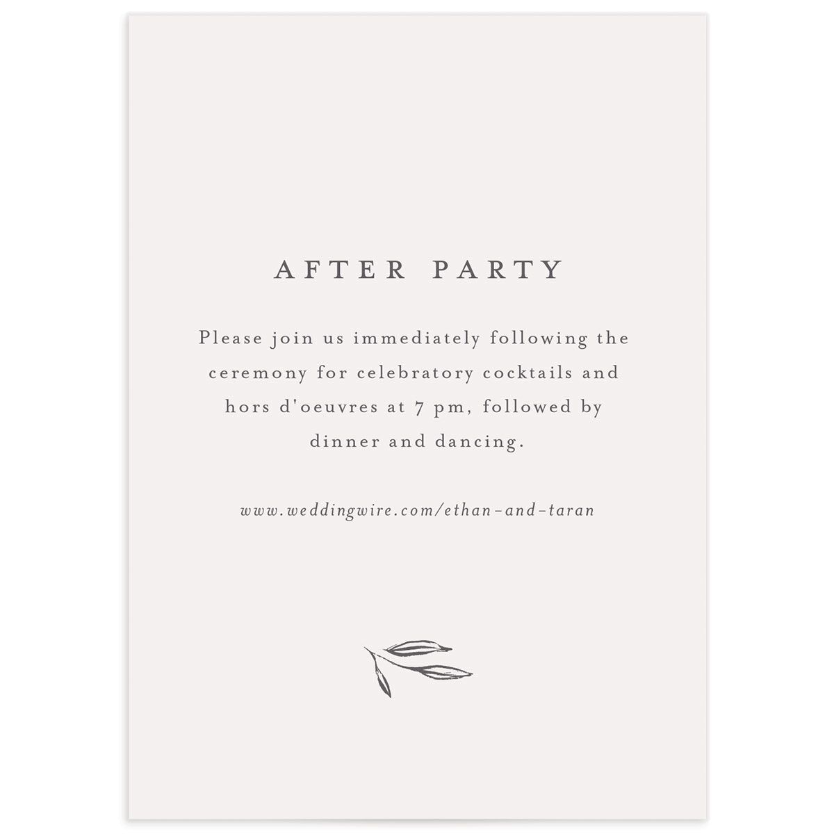 Simply Timeless Wedding Enclosure Cards front in Silver