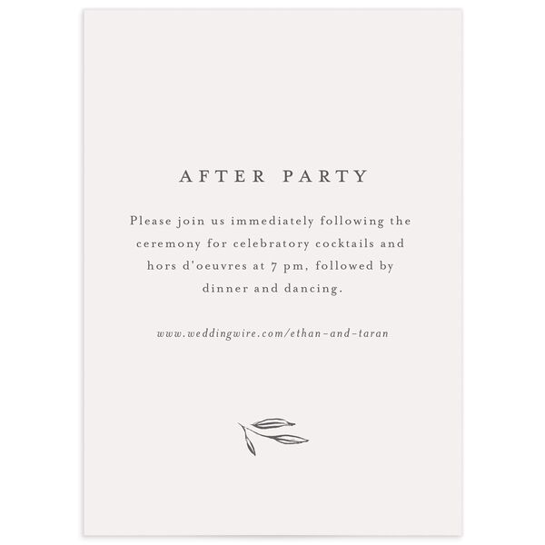 Simply Timeless Wedding Enclosure Cards front in Silver