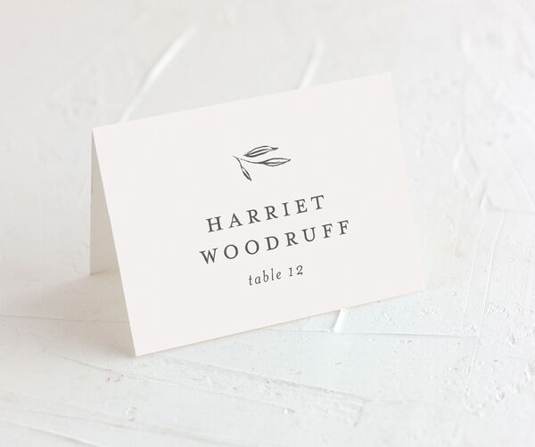 Simply Timeless Place Cards front in Silver