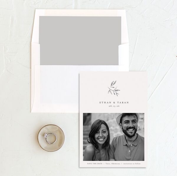 Simply Timeless Save the Date Cards envelope-and-liner in Silver