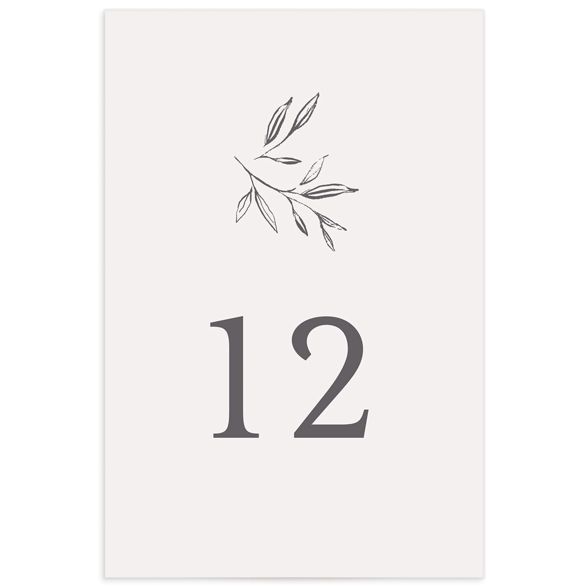 Simply Timeless Table Numbers front in Silver