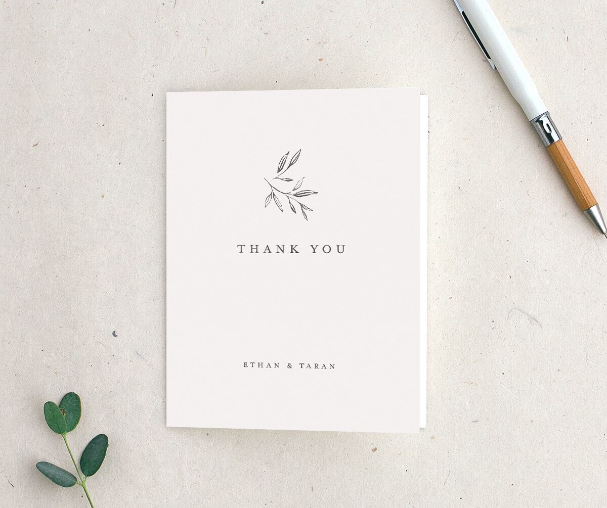 Simply Timeless Thank You Cards front in Silver