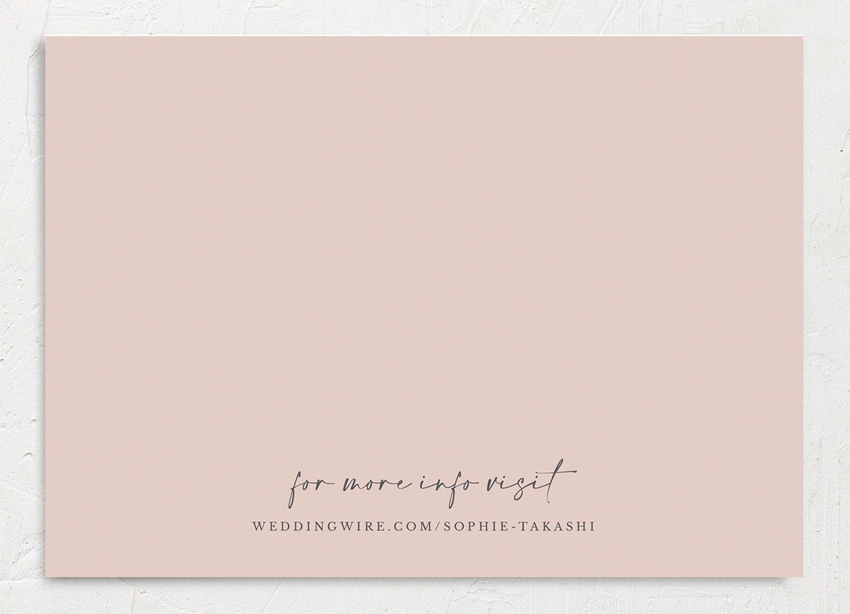Floral Sophistication Save the Date Cards back in Rose Pink
