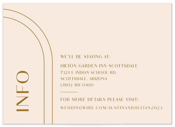 Art Deco Accents Wedding Enclosure Cards front in French Blue