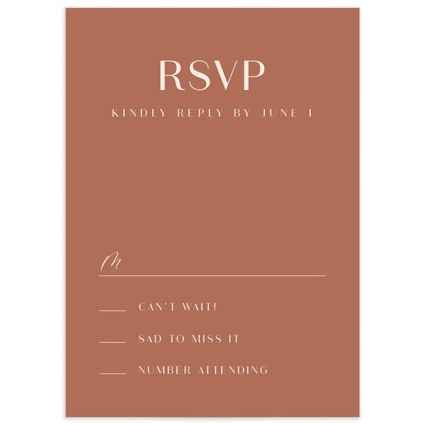 Art Deco Accents Wedding Response Cards front in French Blue