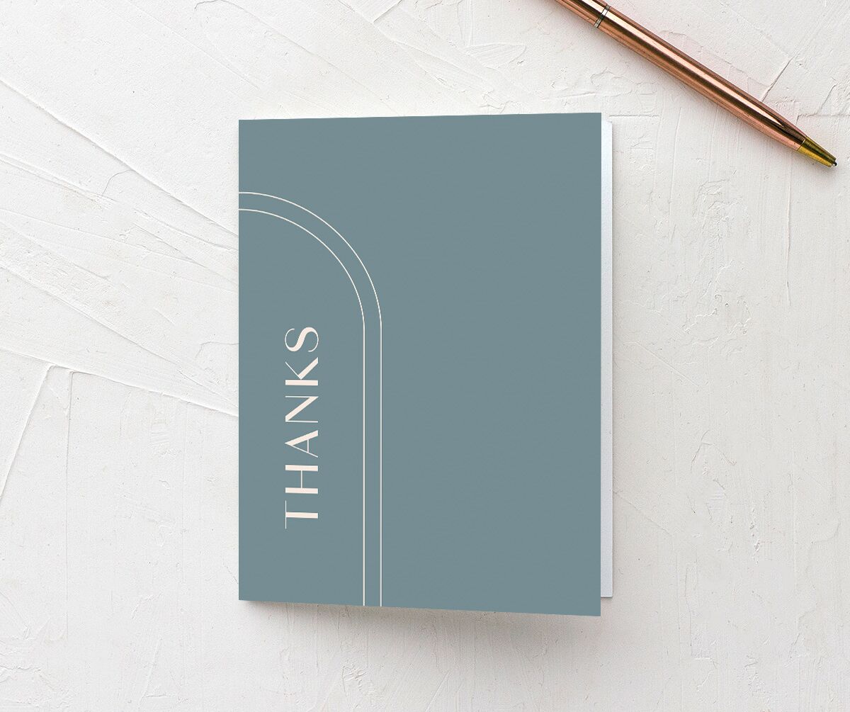 Art Deco Accents Thank You Cards front in French Blue