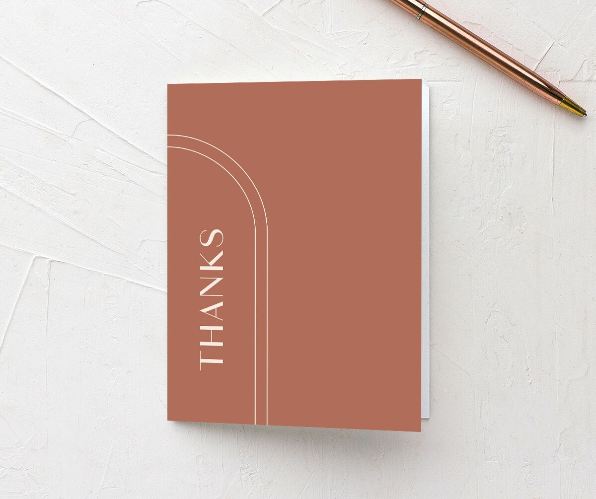 Art Deco Accents Thank You Cards front in Walnut