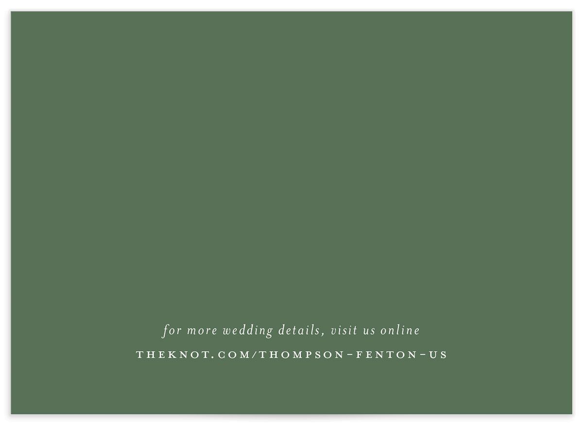 Forever Fern Wedding Enclosure Cards back in Jewel Green