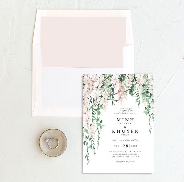 Enchanting Wisteria Envelope Liners envelope-and-liner in Rose Pink