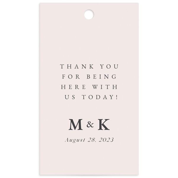 Enchanting Wisteria Favor Gift Tags front in Rose Pink