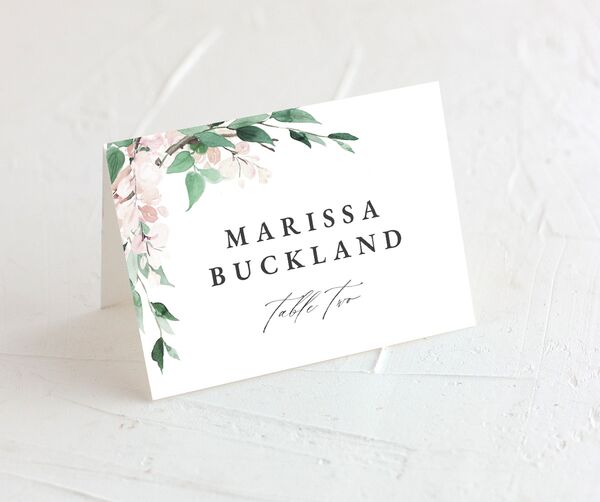 Enchanting Wisteria Place Cards front in Pink