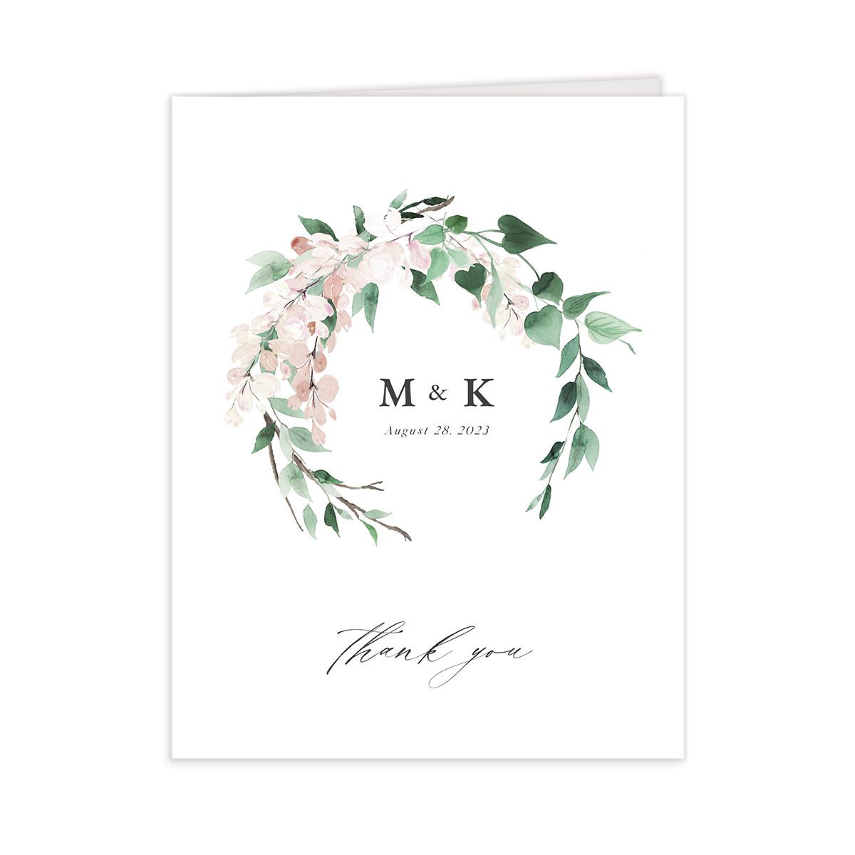 Enchanting Wisteria Thank You Cards [object Object] in Pink