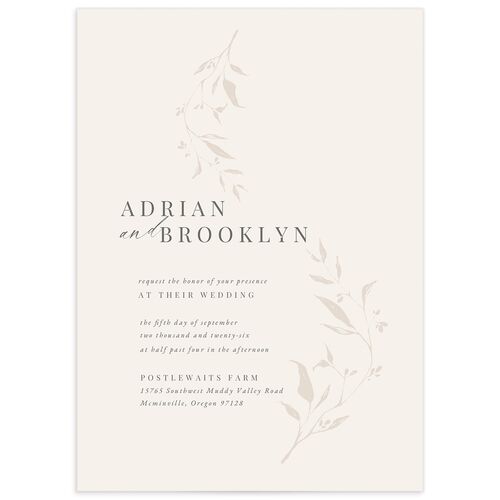 Rustic Minimal Wedding Invitations - Champagne