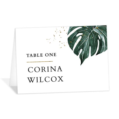 Tropical Foliage Place Cards