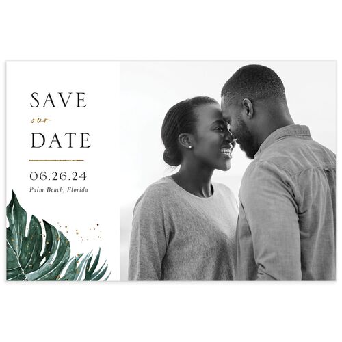 Tropical Foliage Save the Date Postcards