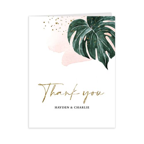 Tropical Foliage Thank You Cards