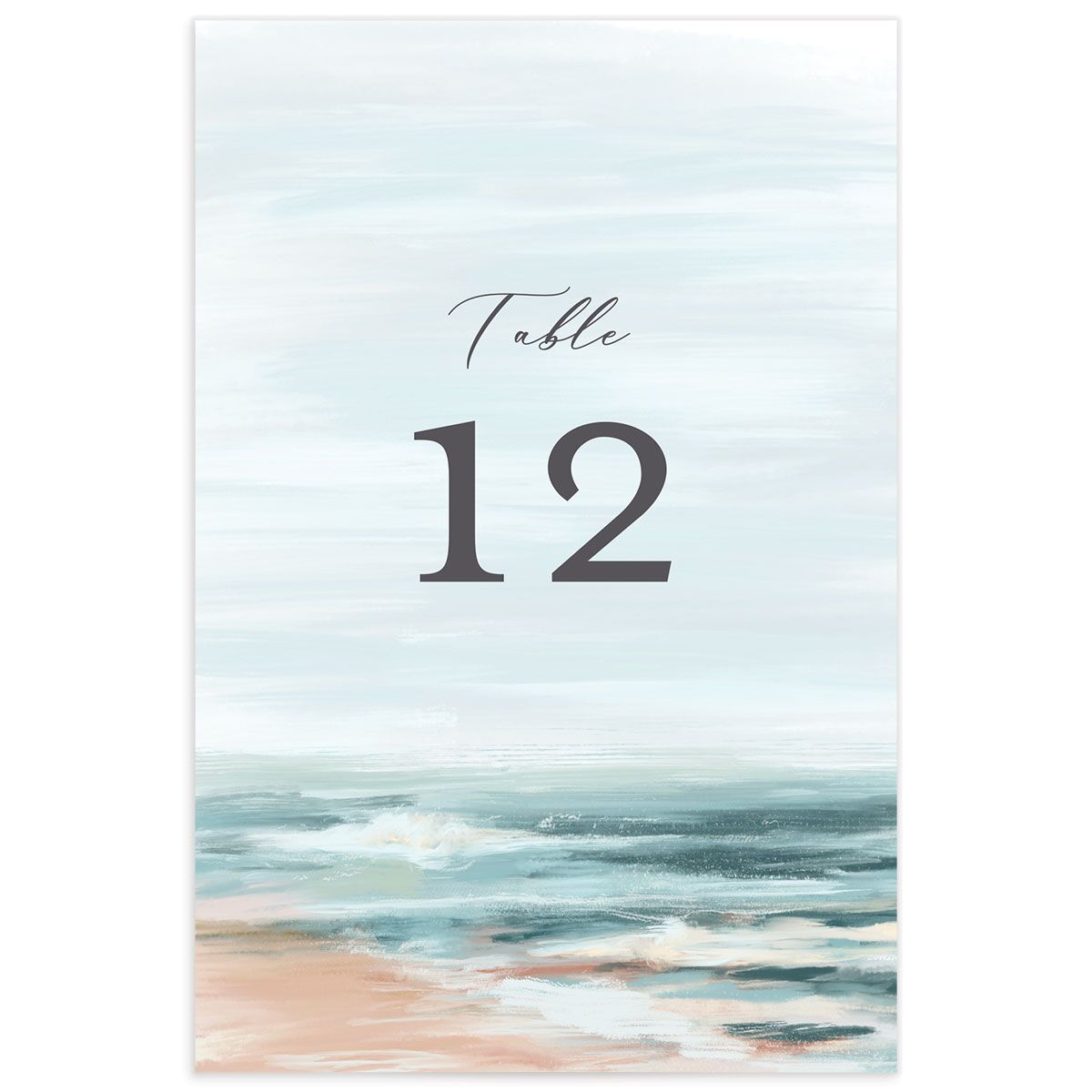 Romantic Shoreline Table Numbers [object Object] in Blue