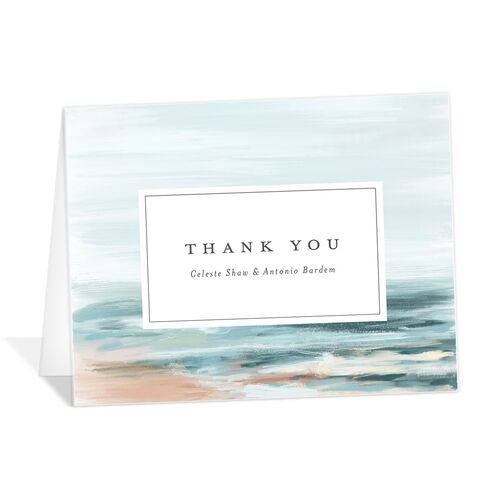 Romantic Shoreline Thank You Cards - French Blue