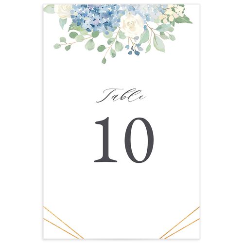 Elegant Hydrangea Table Numbers - Dusty Blue