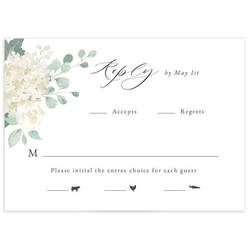 Watercolor Hydrangea Wedding Response Cards