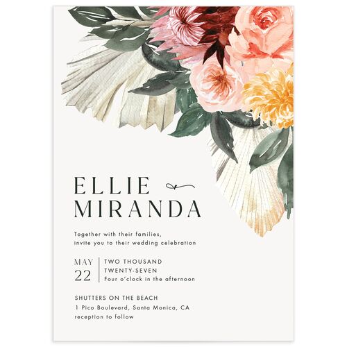 California Florals Wedding Invitations - Cotton