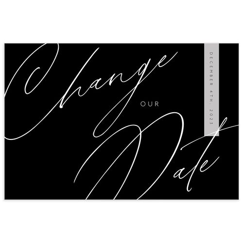 Charming Calligraphy Change the Date Postcards