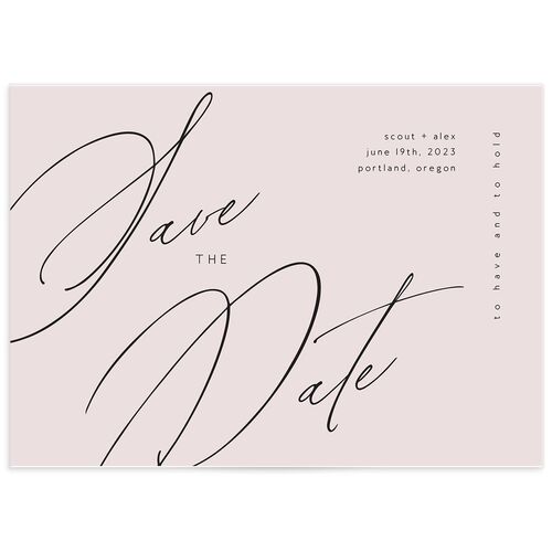 Charming Calligraphy Save the Date Cards